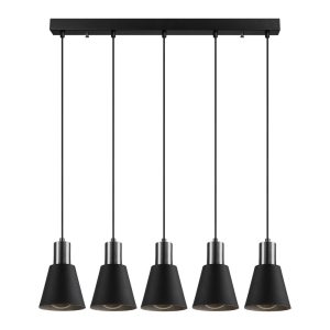 Kem fekete függőlámpa 5 izzóval - Opviq lights