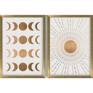 Kép szett 2 db-os 38x53 cm Moon & Sun – Wallity