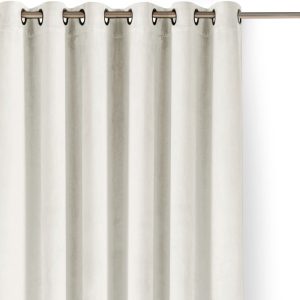 Krémszínű bársony dimout (részleges sötétítő) függöny 400x175 cm Velto – Filumi