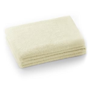 Krémszínű frottír pamut törölköző 50x100 cm Amari – Restilo