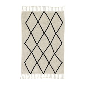 Krémszínű mosható kézi szövésű pamut szőnyeg 140x200 cm Bereber Beige – Lorena Canals