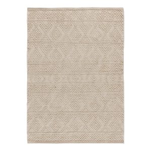 Krémszínű mosható kézi szövésű újrahasznosított pamut szőnyeg 60x90 cm Pamuk – Universal