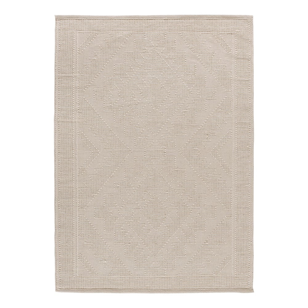 Krémszínű mosható kézi szövésű újrahasznosított pamut szőnyeg 60x90 cm Pamuk – Universal