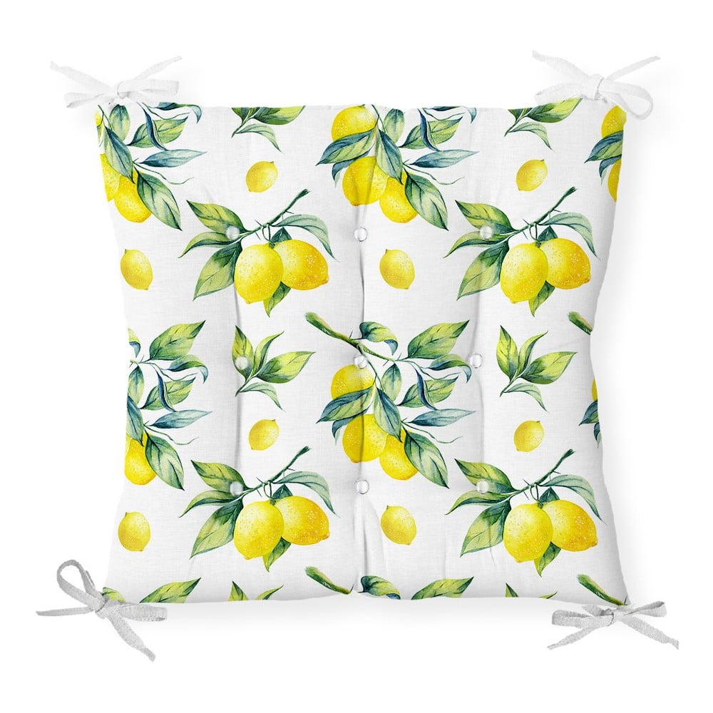 Lemons pamut keverék székpárna