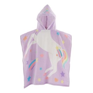 Lila pamut gyerek fürdőponcsó Unicorn – Catherine Lansfield