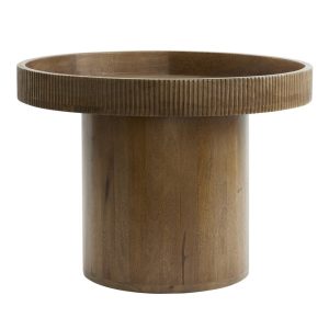Mangófa kerek tárolóasztal ø 60 cm Kalomo – Light & Living