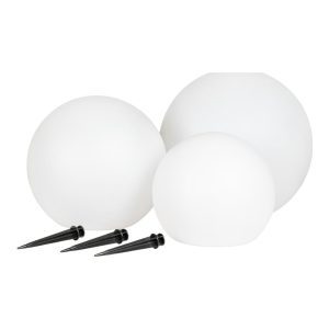 Napelemes-USB-s LED kültéri lámpa szett 3 db-os ø 30 cm Lifton – House Nordic