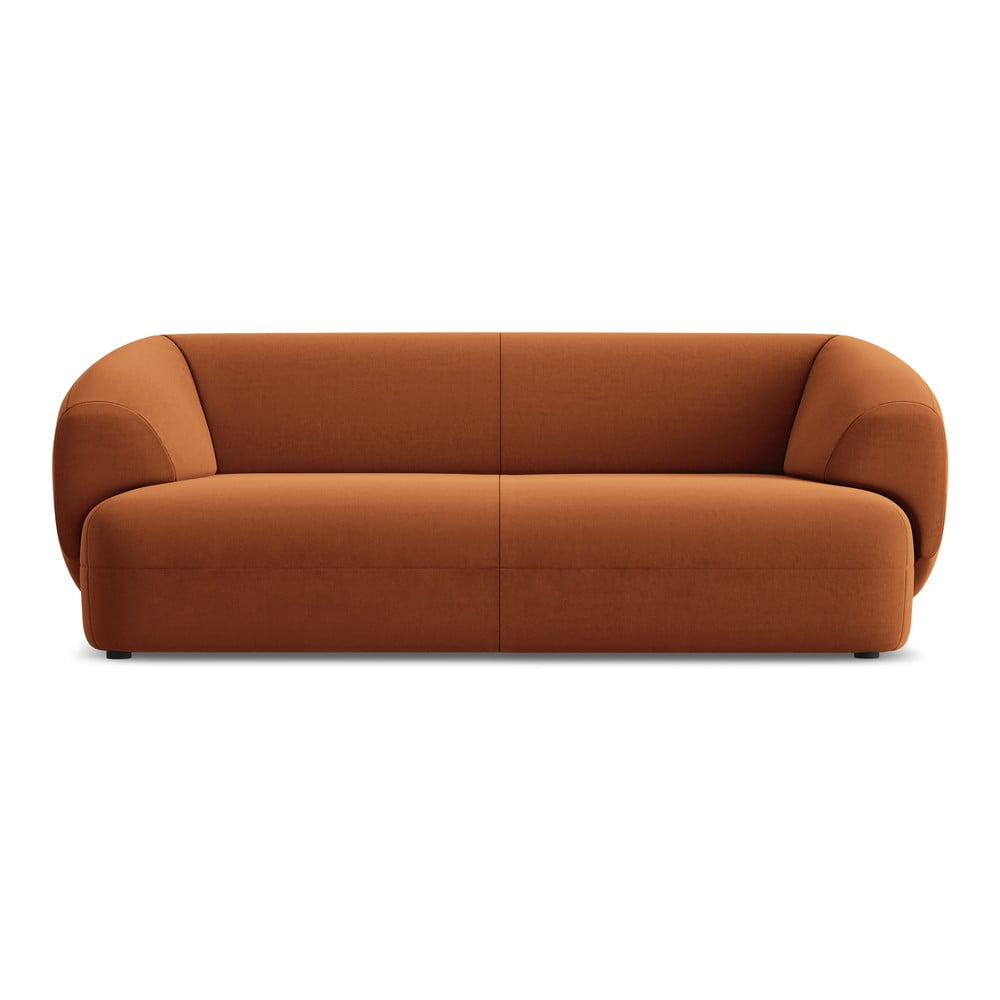 Narancssárga bársony kanapé 212 cm Moana – Makamii