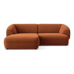 Narancssárga bársony sarokkanapé (bal oldali) Moana – Makamii