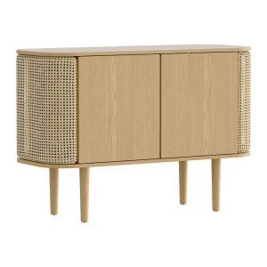 Nat&uacute;r sz&iacute;nű alacsony kom&oacute;d t&ouml;lgyfa dekorral 109x75 cm Treasures &ndash; UMAGE