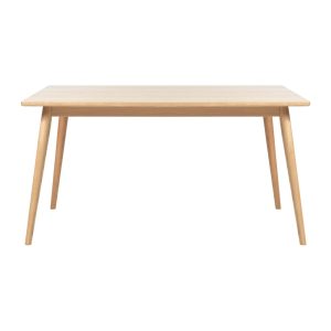 Natúr színű bővíthető étkezőasztal tölgyfa dekoros asztallappal 150x90 cm Barrali – Unique Furniture