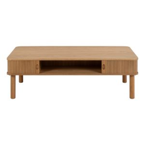 Natúr színű dohányzóasztal tölgyfa dekorral 70x130 cm Langley – Actona