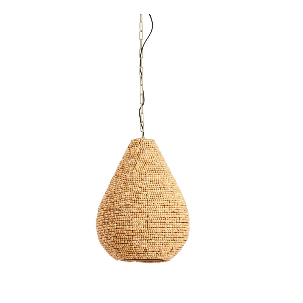 Natúr színű függőlámpa fa búrával ø 31 cm Kabinda – Light & Living