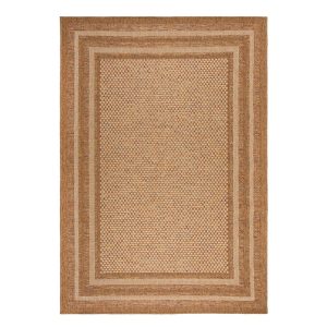 Natúr színű kültéri-beltéri szőnyeg 160x230 cm Layla Border – Flair Rugs