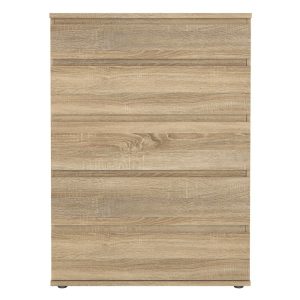 Natúr színű magas komód tölgyfa dekorral 77x107 cm Nova – Tvilum