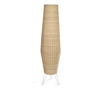 Nat&uacute;r sz&iacute;nű rattan &aacute;ll&oacute;l&aacute;mpa rattan b&uacute;r&aacute;val (magass&aacute;g 120 cm) Kamaria &ndash; Kave Home