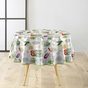 PVC lemosható asztalterítő ø 160 cm Vegetalia – douceur d'intérieur