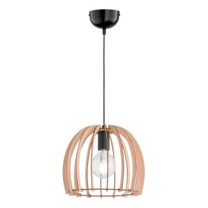 Pendant Wood bézs fa-fém függőlámpa