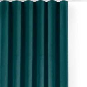 Petróleumkék bársony dimout (részleges sötétítő) függöny 200x270 cm Velto – Filumi