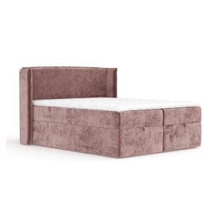 Rózsaszín ágyneműtartós boxspring ágy 200x200 cm Passion – Maison de Rêve