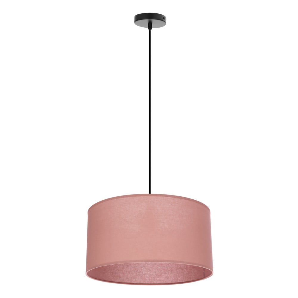Rózsaszín függőlámpa textil búrával ø 40 cm Shanti – Candellux Lighting