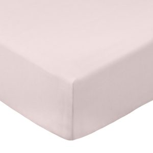 Rózsaszín gumis pamut-perkál lepedő 185x200 cm Cotton Percale – Bianca