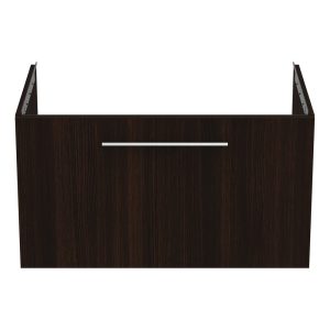 Sötétbarna fali mosdó alatti szekrény tölgyfa dekorral 80x44 cm i.Life B – Ideal Standard