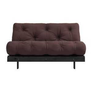 Sötétbarna kinyitható kanapé 140 cm Roots Black Night – Karup Design