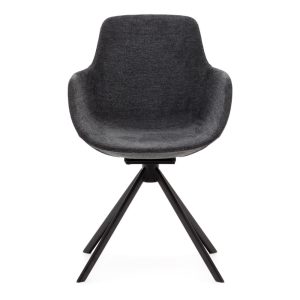 Sötétszürke étkezőszék szett 2 db-os Tissiana – Kave Home