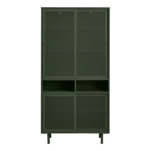 Sötétzöld fém szekrény tolóajtóval 90x180x40 cm Veep – Unique Furniture