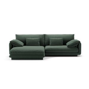 Sötétzöld sarokkanapé (bal oldali) Torino – Micadoni Home