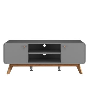 Szürke TV-állvány 140x53 cm Caitlin – Støraa