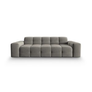 Szürke bársony kanapé 222 cm Kendal – Micadoni Home