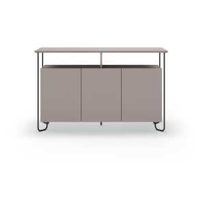 Szürke-bézs alacsony komód 130x80 cm Dilly – Marckeric