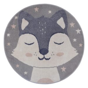 Szürke gyerek szőnyeg ø 100 cm Fox – Hanse Home