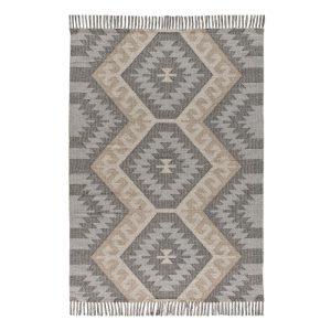 Szürke mosható kézi szövésű újrahasznosított pamut szőnyeg 80x120 cm Chandia – Universal