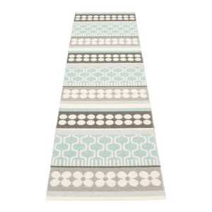 Szürke-türkiz kültéri-beltéri futószőnyeg 70x270 cm Asta Pale Turquoise – Pappelina