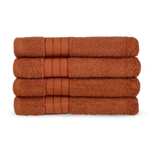 Téglavörös frottír pamut törölköző szett 4 db-os 50x100 cm – Good Morning