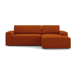 Téglavörös kinyitható sarokkanapé (jobb oldali) Jodie – Micadoni Home