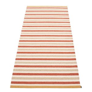 Téglavörös-krémszínű kültéri-beltéri futószőnyeg 85x200 cm Teo Brick – Pappelina