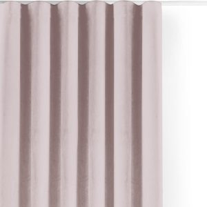 Világos rózsaszín bársony dimout (részleges sötétítő) függöny 200x250 cm Velto – Filumi