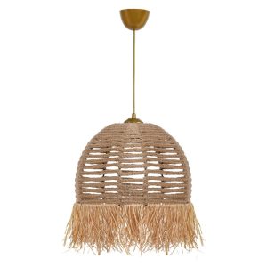 Világosbarna függőlámpa ø 30 cm – Opviq lights