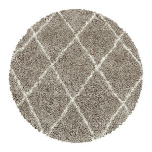 Világosbarna kerek szőnyeg ø 120 cm Alvor – Ayyildiz Carpets