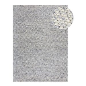 Világoskék kézi szövésű gyapjúkeverék szőnyeg 80x150 cm Minerals – Flair Rugs