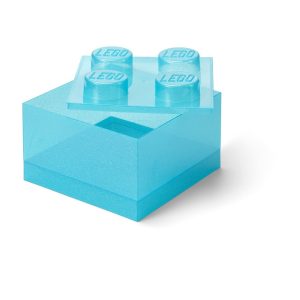Világoskék műanyag gyerek tárolódoboz 25x25x18 cm – LEGO®