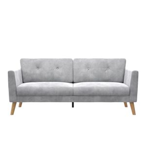 Világosszürke bársony kanapé 82 cm Gloria – CosmoLiving by Cosmopolitan