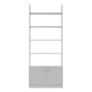 Világosszürke borovi fenyő moduláris könyvespolc 80x200 cm Madu – WOOOD