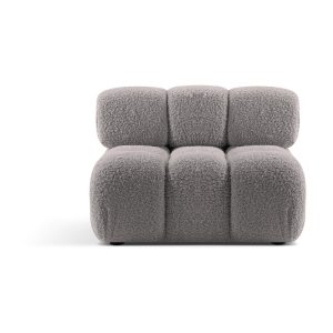 Világosszürke buklé kanapé modul (középső rész) Bellis – Micadoni Home
