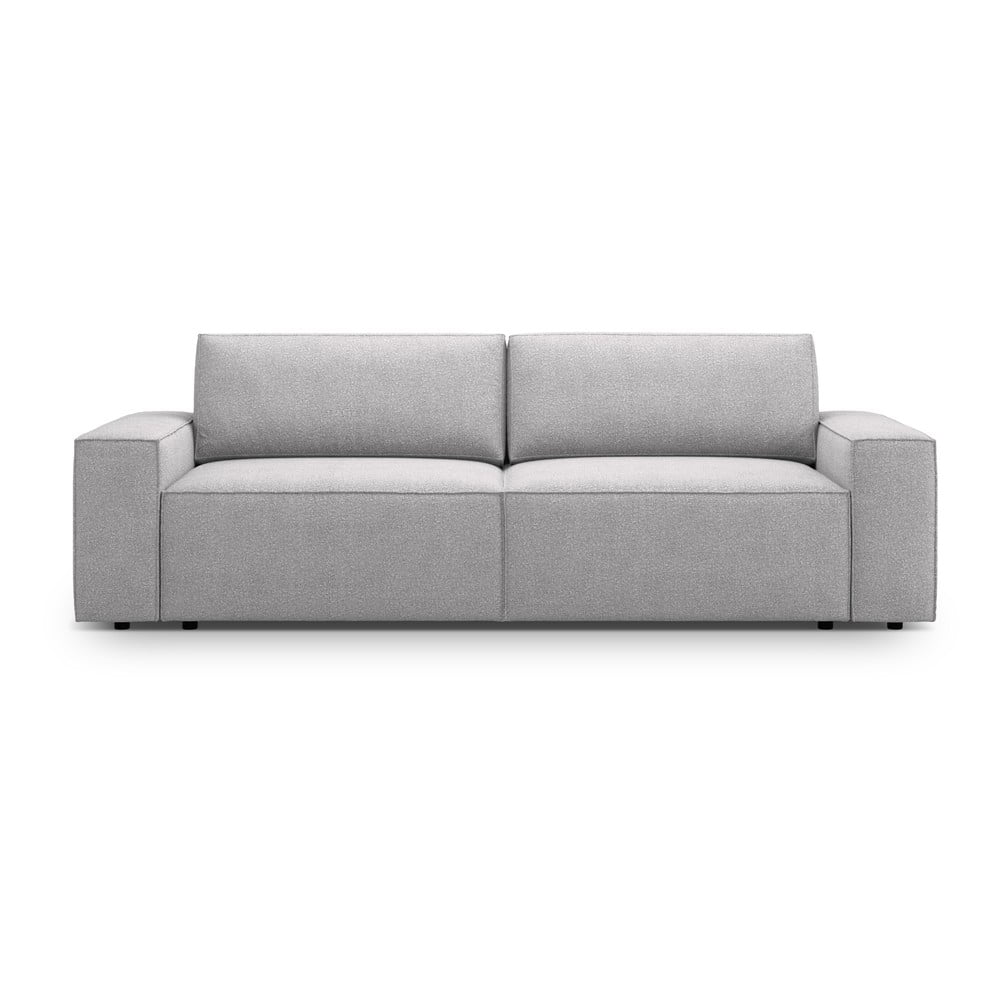 Világosszürke buklé kinyitható kanapé 247 cm Jodie – Micadoni Home