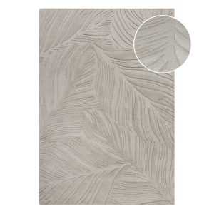 Világosszürke gyapjú szőnyeg 200x290 cm Lino Leaf – Flair Rugs